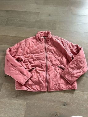 Lucky Brand Quilted Puffer Jacket - Coral Pink